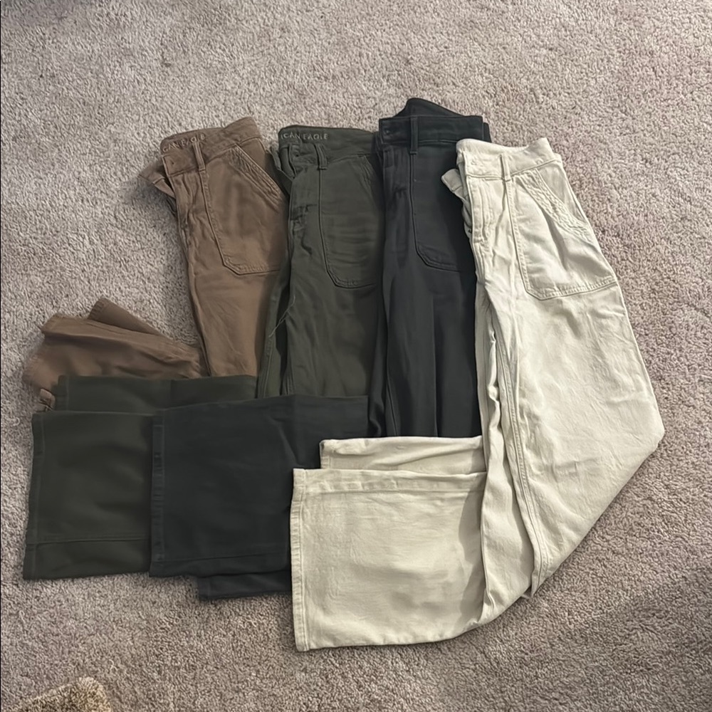 Set of Four American Eagle wide leg pants